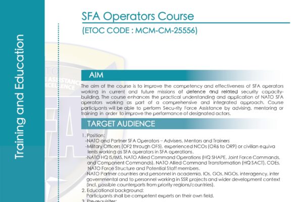 Flyer SFA Operators course front