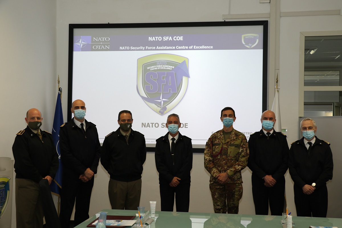 The R. A. Vincenzo Montanaro visited the NATO SFA COE