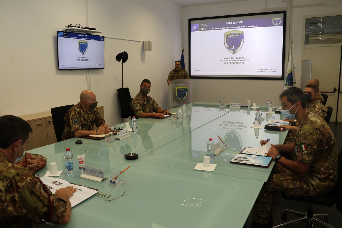 The Commander of the Simulation and Validation Centre visits the NATO SFA COE